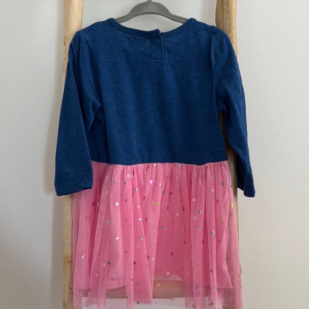 Hatley Navy and Pink Starry Tulle Dress - Picture 3 of 3